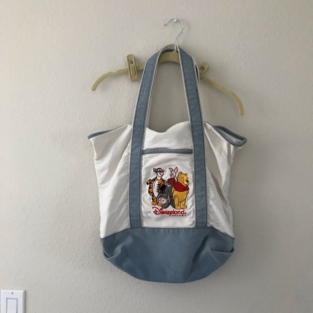 Disneyland Winnie the Pooh Blue and White Tote